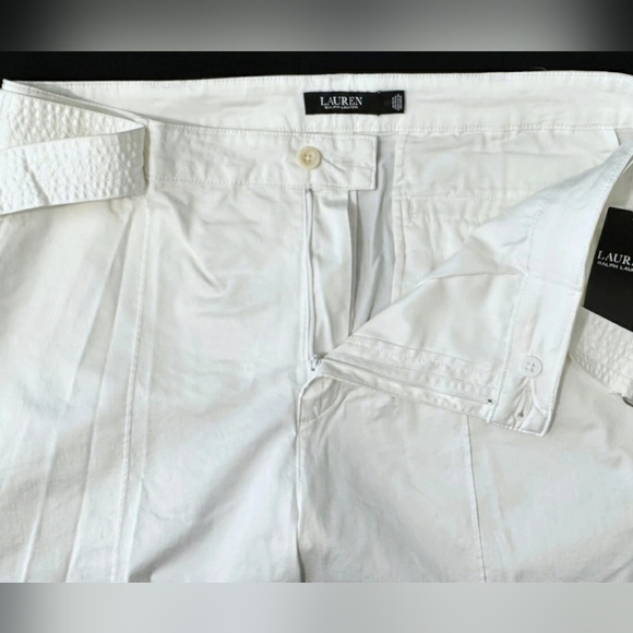 Ralph Lauren 16 White Cropped  Wide Leg Ankle Culotte Gaucho Palazzo Sailor - Picture 4 of 10